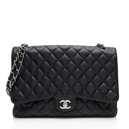 Chanel Caviar Leather Classic Maxi Single Flap Bag