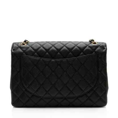Chanel Caviar Leather Classic Maxi Single Flap Bag