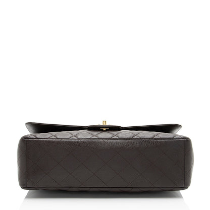 Chanel Caviar Leather Classic Maxi Single Flap Bag