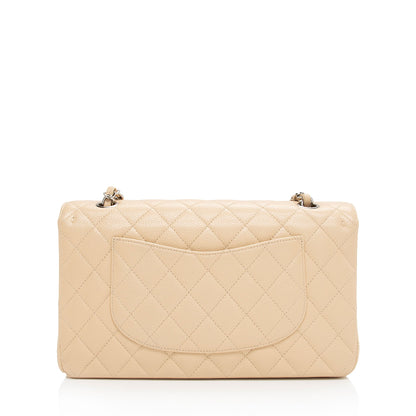 Chanel Caviar Leather Classic Medium Double Flap Bag (SHF-XFQF4l)