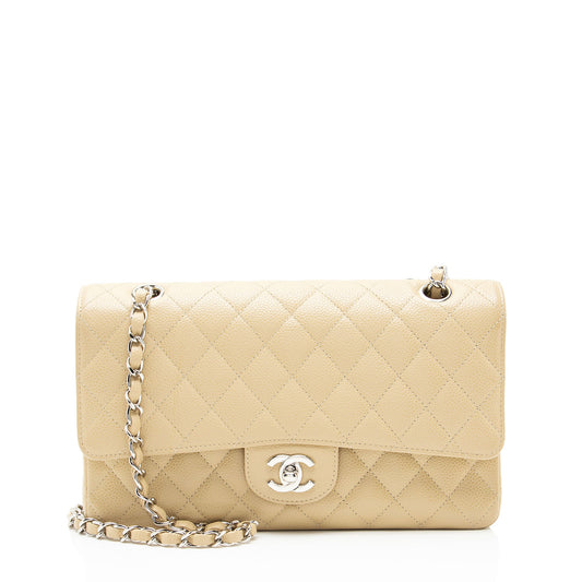 Chanel Caviar Leather Classic Medium Double Flap Bag