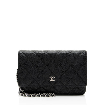 Chanel Caviar Leather Classic Wallet on Chain
