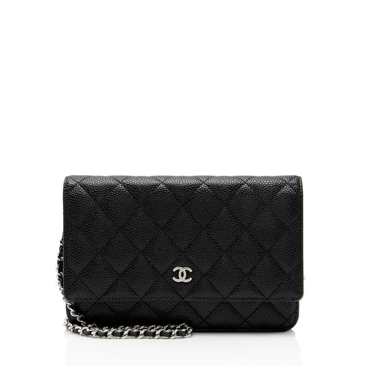 Chanel Caviar Leather Classic Wallet on Chain