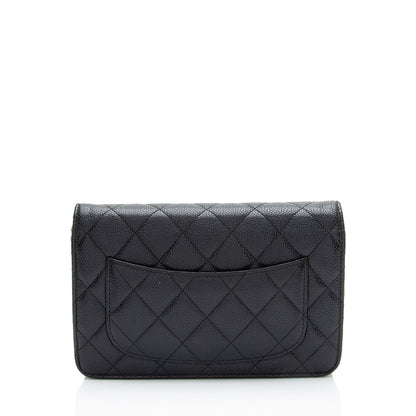 Chanel Caviar Leather Classic Wallet on Chain