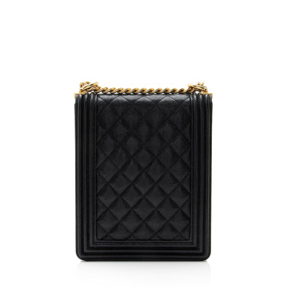 Chanel Caviar Leather N/S Boy Bag