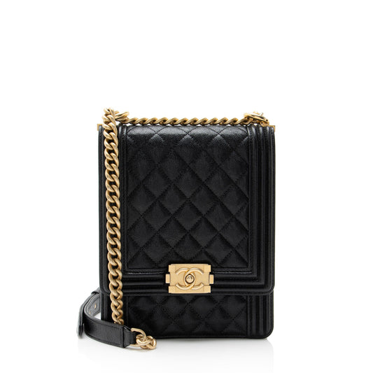 Chanel Caviar Leather N/S Boy Bag