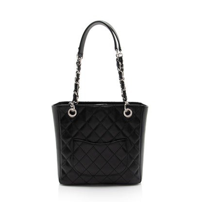 Chanel Caviar Leather Petite Shopping Tote