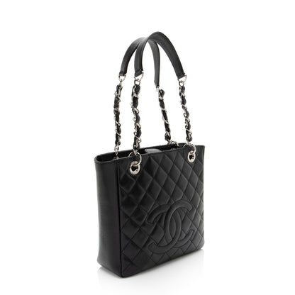 Chanel Caviar Leather Petite Shopping Tote