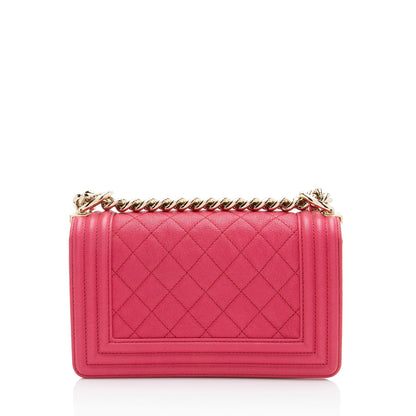 Chanel Caviar Leather Small Boy Bag