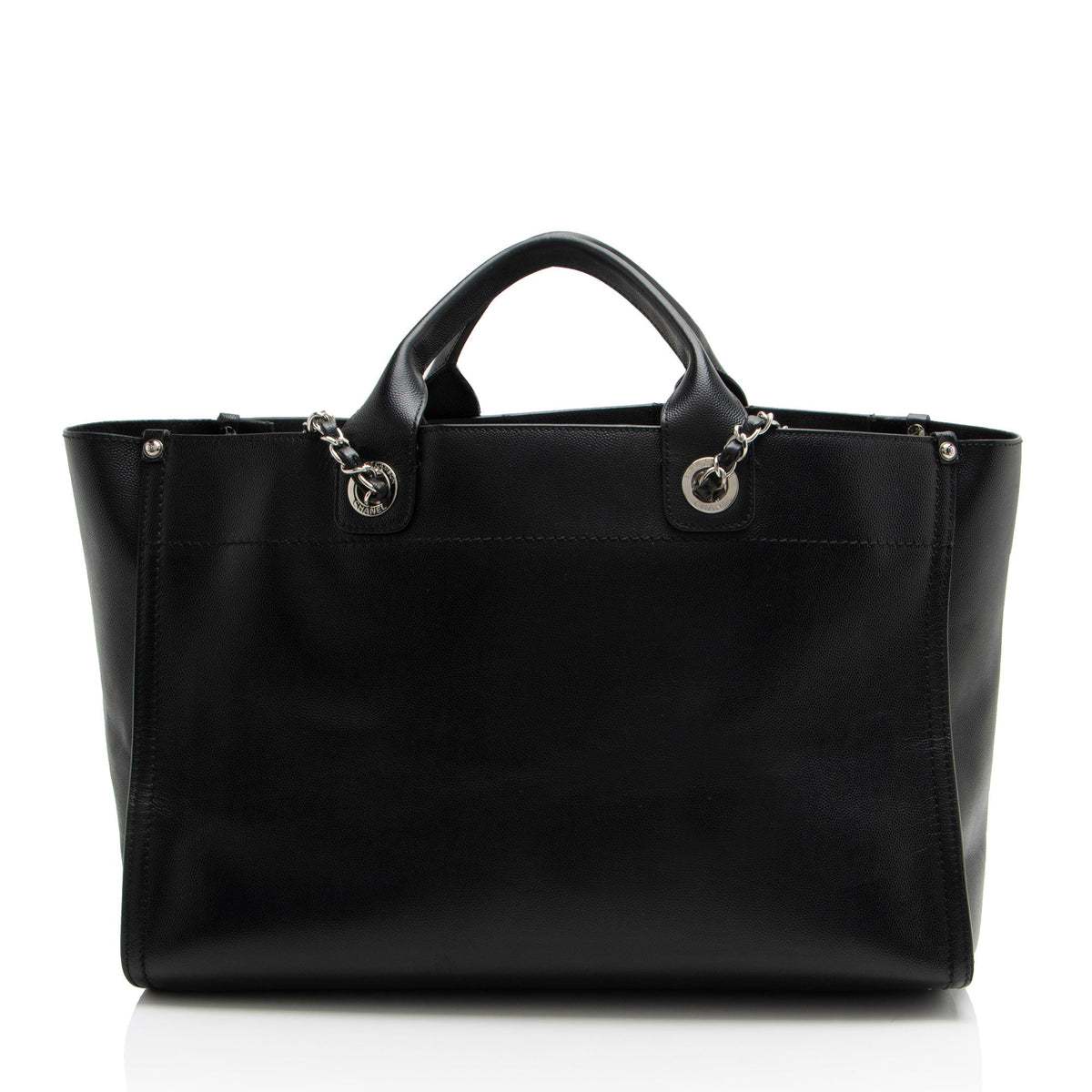 Chanel Caviar Leather Studded Deauville Large Tote