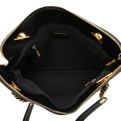 Chanel Caviar Logo Chain Shoulder Bag