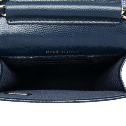 Chanel Caviar Thread Around Phone Holder with Chain
