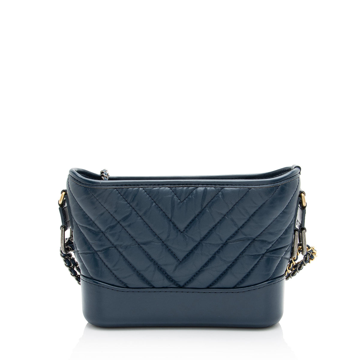 Chanel Chevron Aged Calfskin Gabrielle Small Hobo
