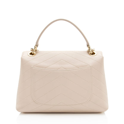 Chanel Chevron Calfskin Chic Small Top Handle