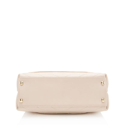 Chanel Chevron Calfskin Chic Small Top Handle