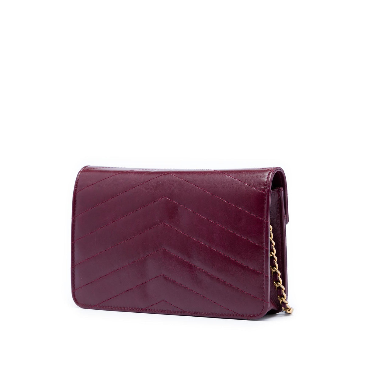 Chanel Chevron Calfskin Medal Wallet On Chain