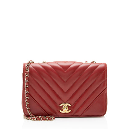 Chanel Chevron Calfskin Statement Mini Flap Bag