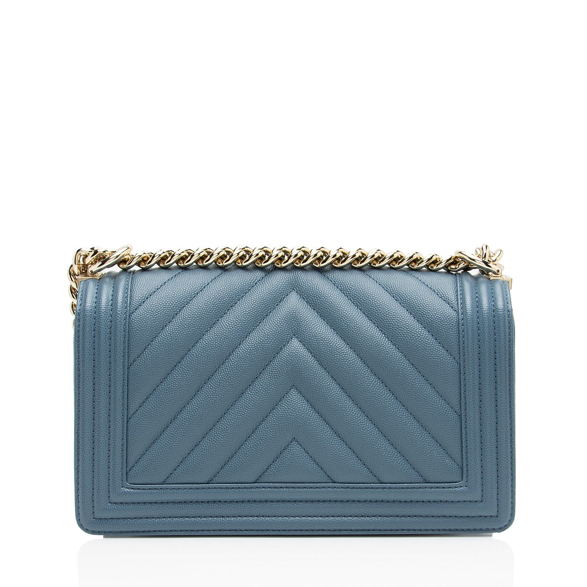Chanel Chevron Caviar Leather Old Medium Boy Bag