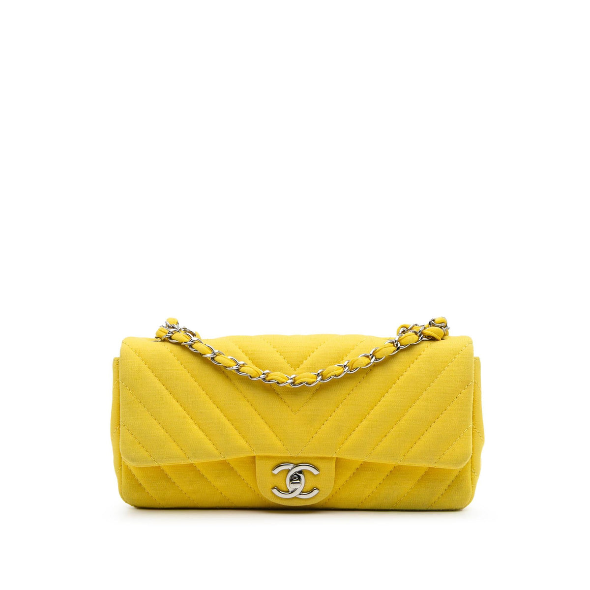 Chanel Chevron Jersey East West Flap