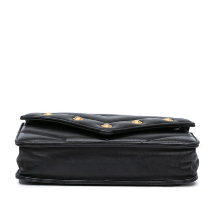 Chanel Chevron Lambskin Button Wallet On Chain
