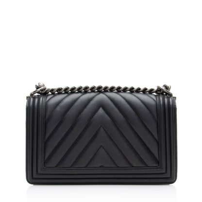 Chanel Chevron Lambskin Old Medium Boy Bag