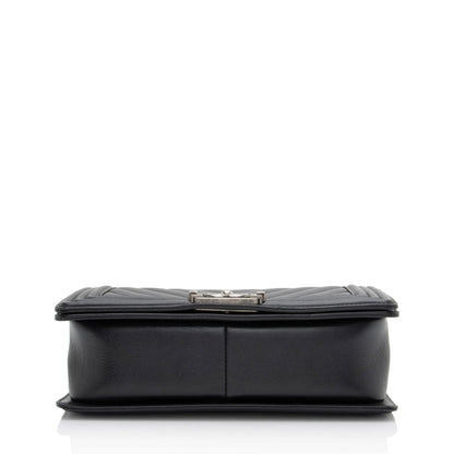 Chanel Chevron Lambskin Old Medium Boy Bag
