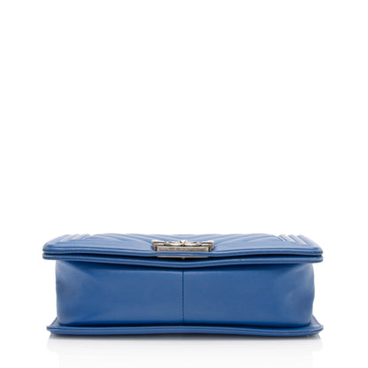 Chanel Chevron Lambskin Old Medium Boy Bag
