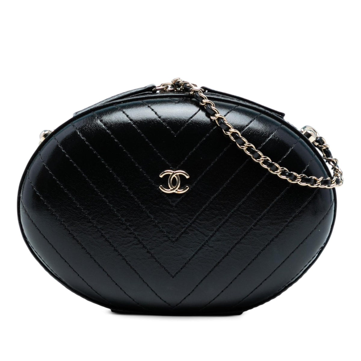 Chanel Chevron Stitched Calfskin La Pausa Evening Bag
