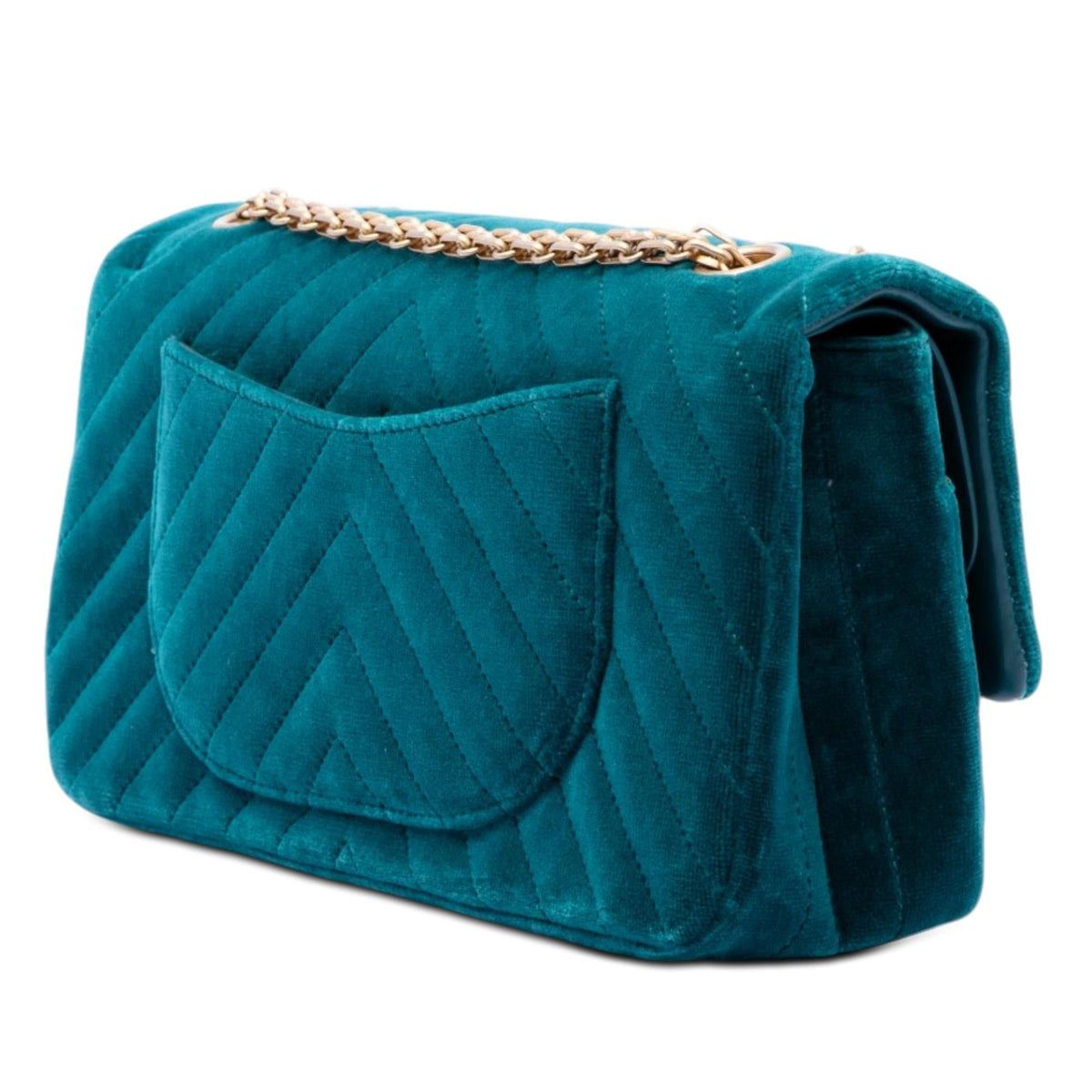 Chanel Chevron Velvet Reissue 2.55 Double Flap 225