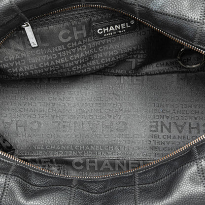 Chanel Choco Bar Caviar Shoulder Bag