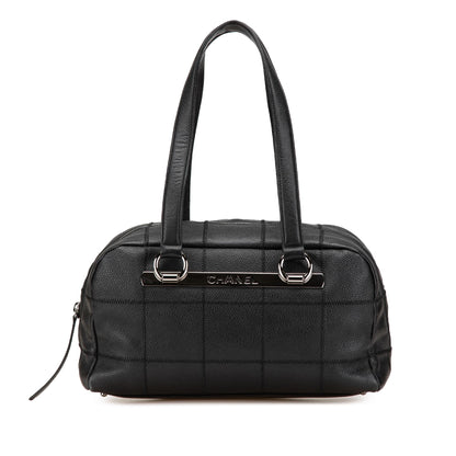 Chanel Choco Bar Caviar Shoulder Bag