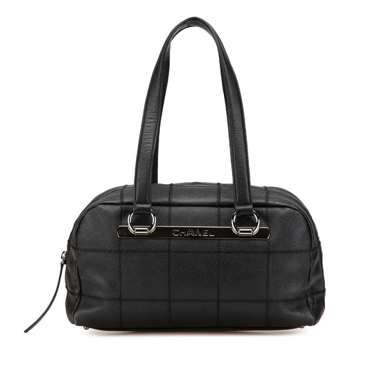Chanel Choco Bar Caviar Shoulder Bag
