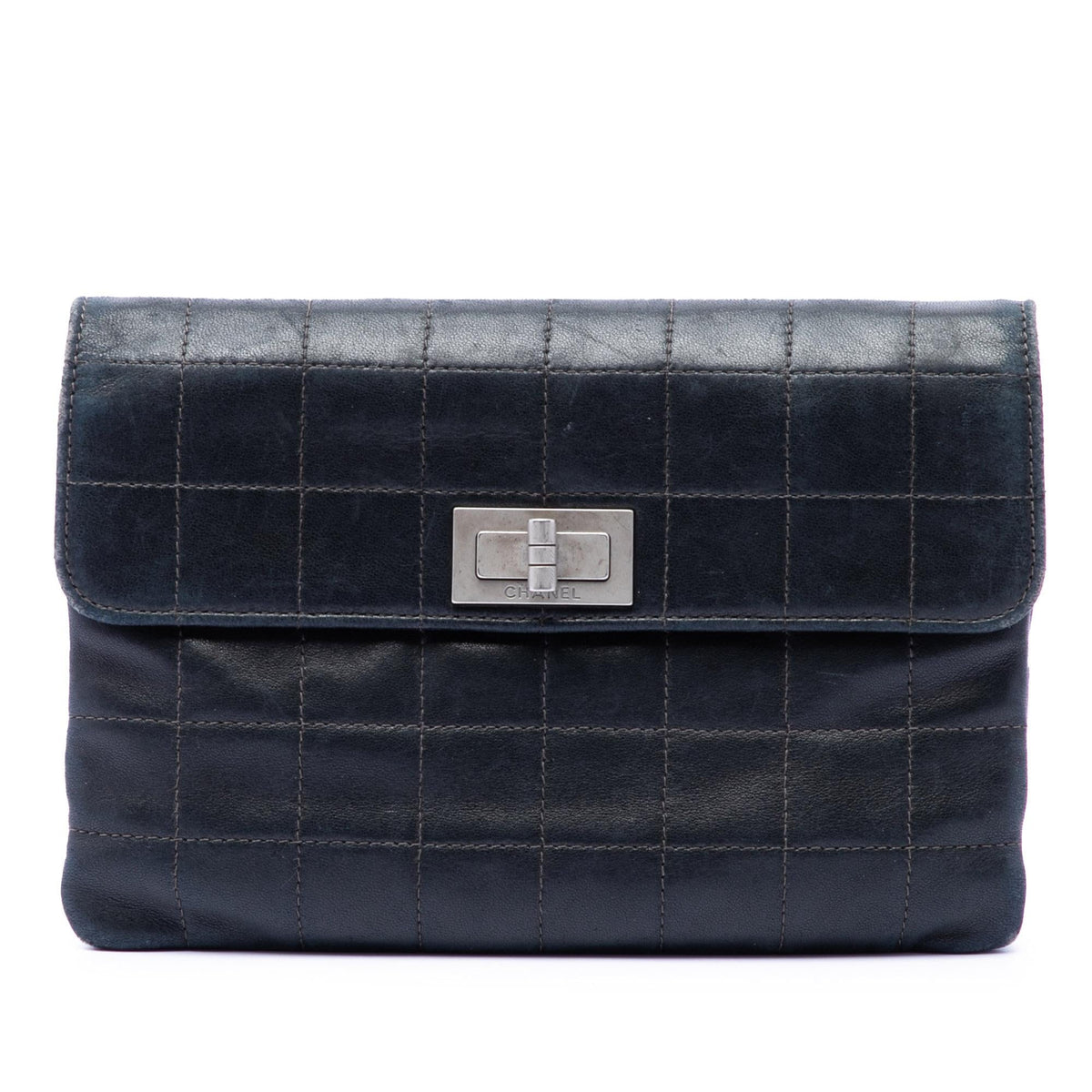 Chanel Choco Bar Lambskin Reissue 2.55 Flap Clutch