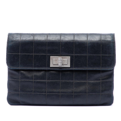 Chanel Choco Bar Lambskin Reissue 2.55 Flap Clutch