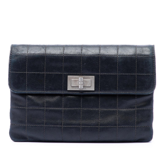 Chanel Choco Bar Lambskin Reissue 2.55 Flap Clutch