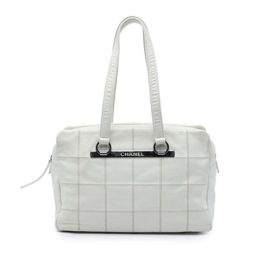 Chanel Chocolate Bar Caviar LAX Bowler Bag