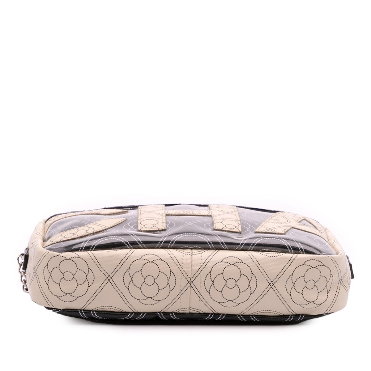 Chanel Coated Canvas Camellia Logo Camera Bag