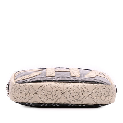 Chanel Coated Canvas Camellia Logo Camera Bag
