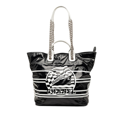 Chanel Coated Canvas La Pausa Bay Shopping Satchel