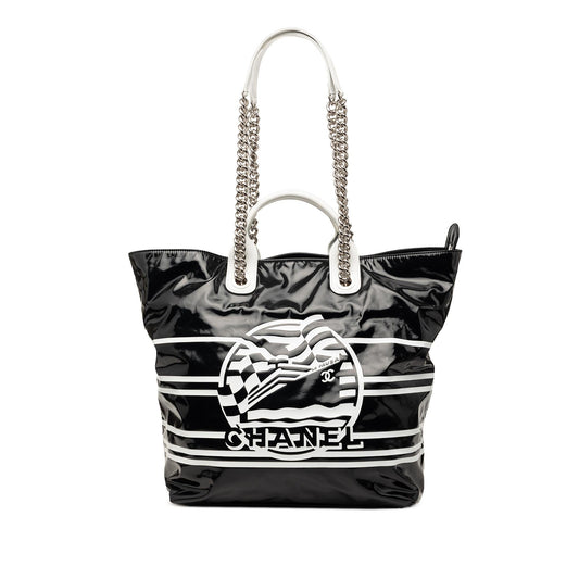 Chanel Coated Canvas La Pausa Bay Shopping Satchel