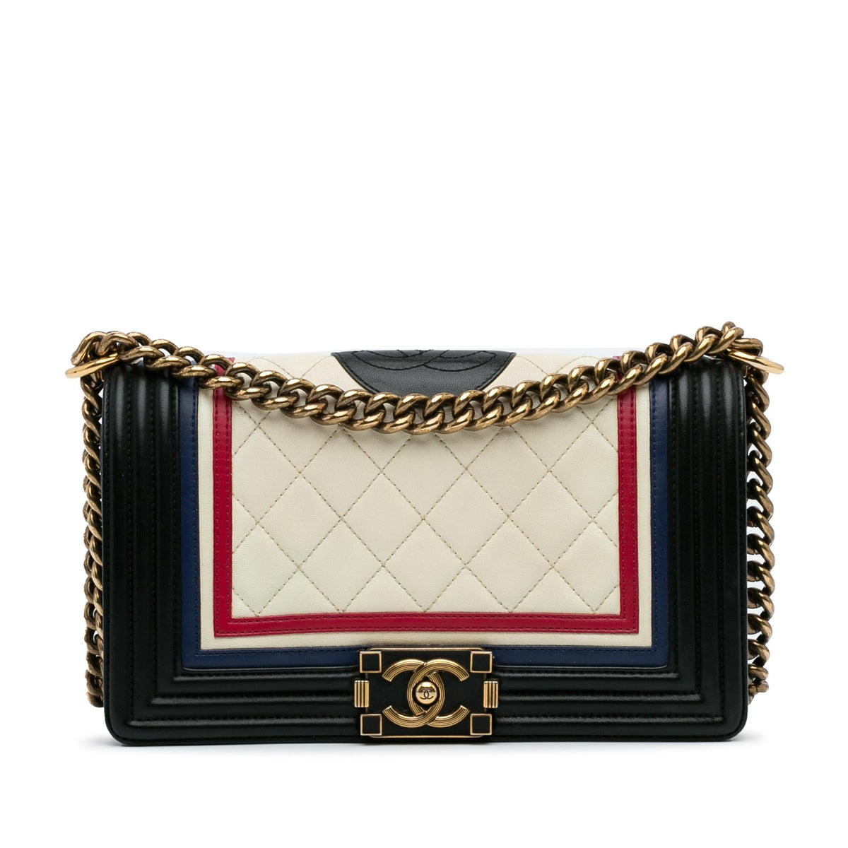 Chanel Crest-Embellished Medium Boy Bag