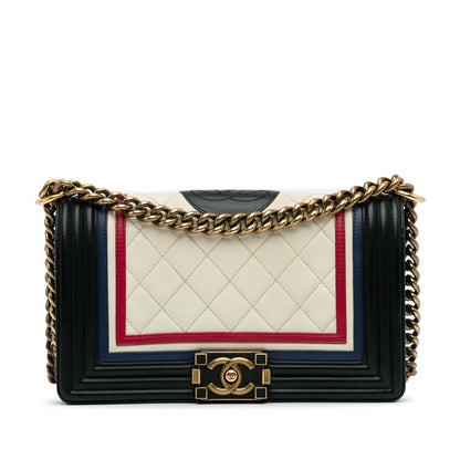 Chanel Crest-Embellished Medium Boy Bag