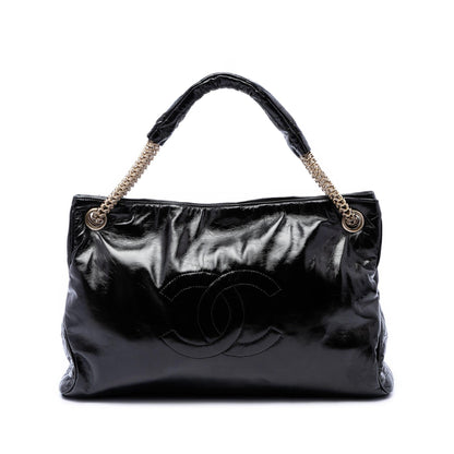 Chanel Crinkled Patent Rodeo Drive Tote