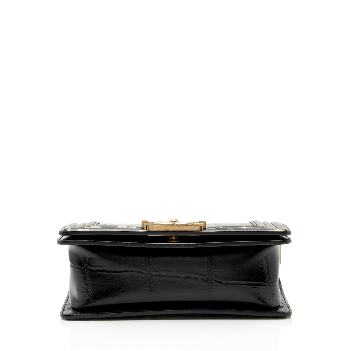 Chanel Croc Embossed Leather Egypt Graffiti Paris-New York Small Boy Bag
