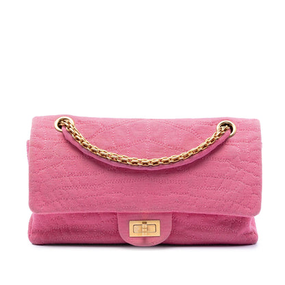 Chanel Croc Quilted Jersey Reissue 2.55 Double Flap 225