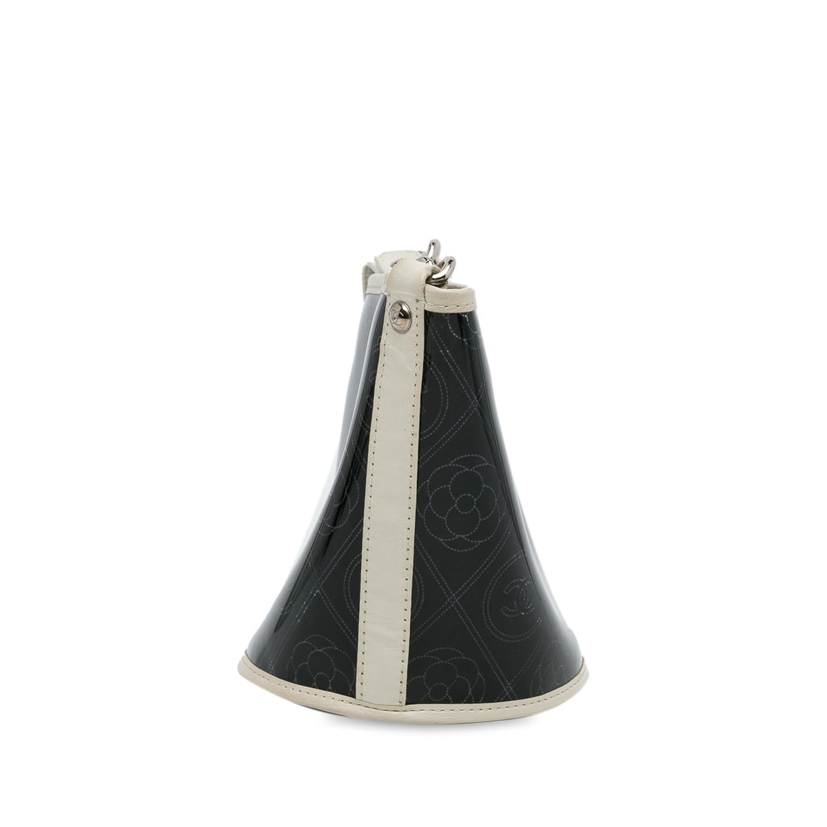 Chanel Crumpled Calfskin PVC Camellia Bucket
