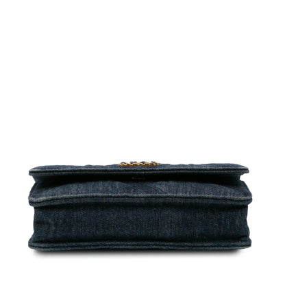 Chanel Denim 19 Flap Wallet On Chain
