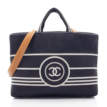 Chanel Denim CC Large Shopping Tote