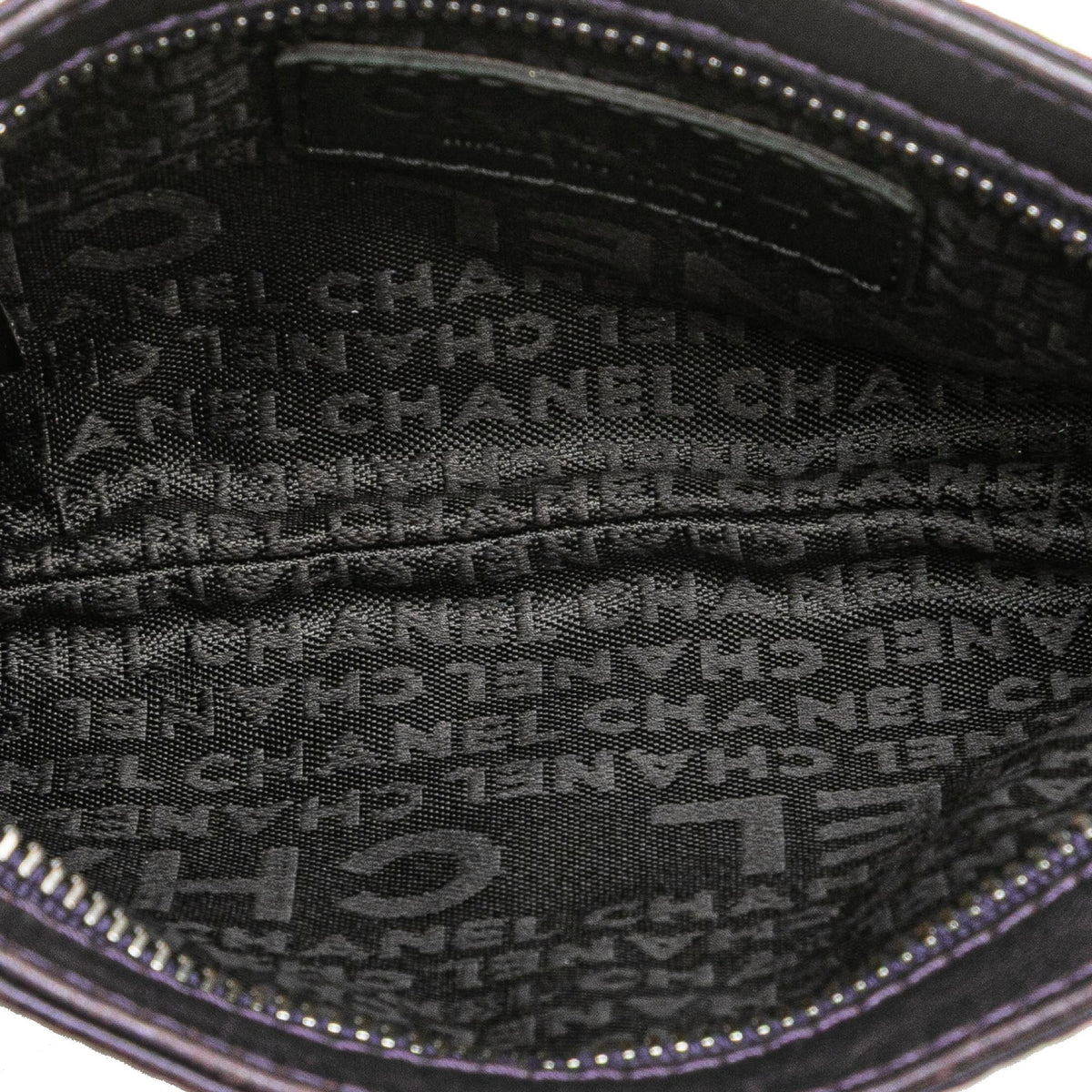 Chanel Embossed Lambskin Camellia Chain Pochette