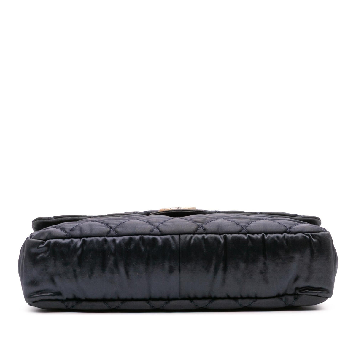 Chanel Extra Large CC Quilted Satin Single Flap